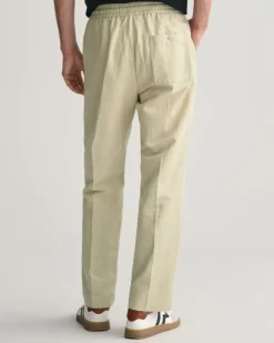 Gant miesten housut, COTTON LINEN TROUSER Beige