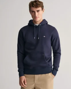 Gant miesten huppari, REG SHIELD HOODIE Tummansininen