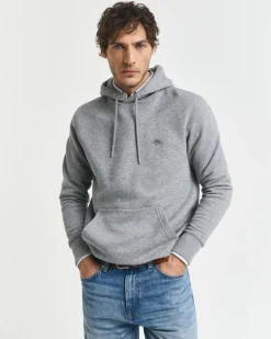 Gant miesten huppari REG SHIELD HOODIE, vaaleanharmaa