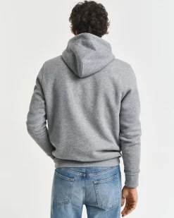 Gant miesten huppari REG SHIELD HOODIE, vaaleanharmaa