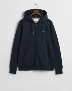 Gant miesten huppari, SHIELD FULL ZIP HOODIE Tummansininen