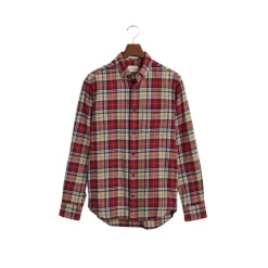 Gant miesten kauluspaita, REG FLANNEL CHECK SHIRT Punainen Ruutu