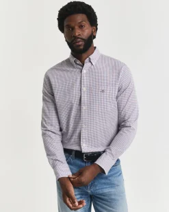 Gant miesten kauluspaita, REG CLASSIC MICRO CHECK Punainen Ruutu