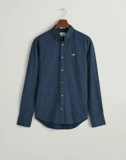 Gant miesten kauluspaita, K REG MICRO PRINT SHIRT Sininen Kuosi