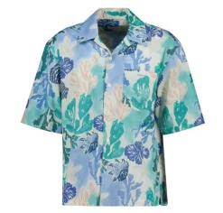 Gant miesten kauluspaita, CAMP COLLAR C-PRINT Vihreä Kuosi