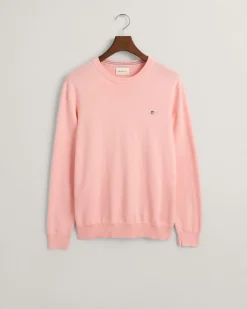 Gant Miesten Neulepusero, CLASSIC COTTON C-NECK Pinkki