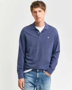 Gant miesten paita, REG SHIELD LS PIQUE RUGGER Sininen, Indigo