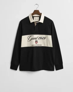 Gant miesten paita Blocked Heavy Rugger, musta