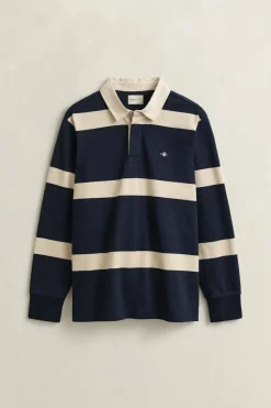 Gant miesten paita Striped Rugger, raidallinen sininen