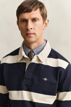 Gant miesten paita Striped Rugger, raidallinen sininen