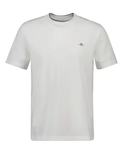 Gant miesten pikee, PIQUE SS T-SHIRT Valkoinen