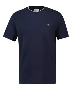 Gant miesten pikee, PIQUE SS T-SHIRT Tummansininen