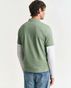 Gant Miesten Pikeepaita, REG SHIELD SS PIQUE Vihreä