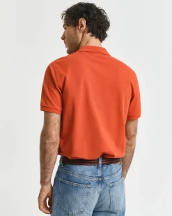 Gant Miesten Pikeepaita, REG SHIELD SS PIQUE Oranssi