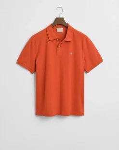 Gant Miesten Pikeepaita, REG SHIELD SS PIQUE Oranssi