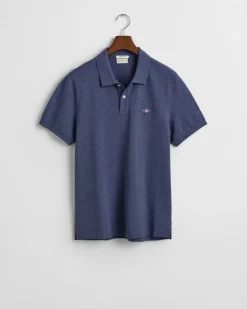 Gant Miesten Pikeepaita, REG SHIELD SS PIQUE Indigo