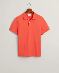 Gant Miesten Pikeepaita, REG SHIELD SS PIQUE Oranssi