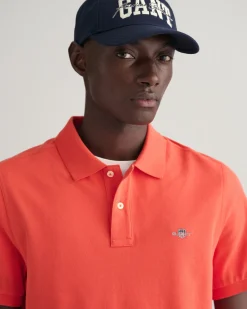 Gant Miesten Pikeepaita, REG SHIELD SS PIQUE Oranssi