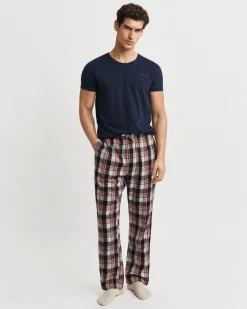 Gant miesten pyjamahousut Flannel Pant, punainen ruutu