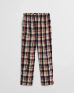 Gant miesten pyjamahousut Flannel Pant, punainen ruutu