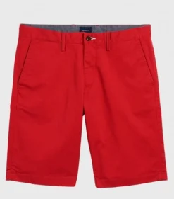 Gant Miesten Shortsit, Relaxed Twill Shorts Kirkkaanpunainen