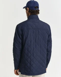Gant miesten tikkitakki, QUILTED WINDCHEATER MID JACKET Tummansininen