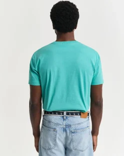 Gant miesten t-paita, REG SHIELD SS T-SHIRT Turkoosinsininen