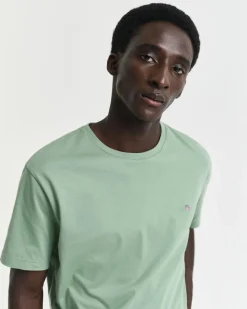 Gant miesten t-paita, REG SHIELD SS T-SHIRT Vihreä