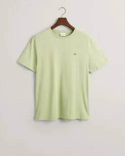Gant Miesten T-Paita, REG SHIELD SS T-SHIRT Vihreä