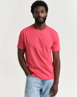 Gant miesten t-paita, REG SHIELD SS T-SHIRT Fuksianpunainen