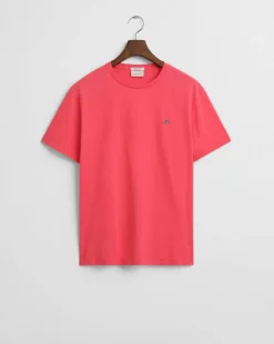 Gant miesten t-paita, REG SHIELD SS T-SHIRT Fuksianpunainen