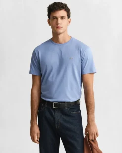 Gant miesten t-paita Reg Shield SS T-shirt, keskisininen