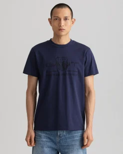 Gant Miesten T-paita, TONAL ARCHIVE SHIELD T-SHIRT Tummansininen