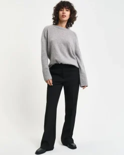 Gant Naisten Housut, SLIM FLARE SLACK Musta