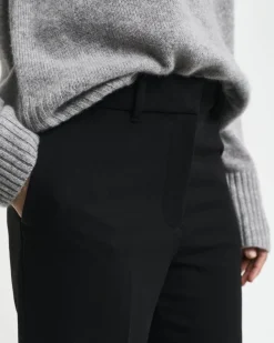 Gant Naisten Housut, SLIM FLARE SLACK Musta