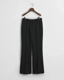Gant Naisten Housut, SLIM FLARE SLACK Musta