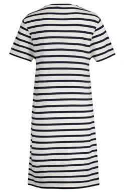 Gant Naisten Mekko, STRIPED SS T-SHIRT DRESS Raidallinen Valkoine