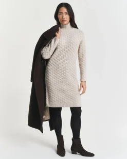 Gant naisten neulemekko CABLE KNIT DRESS, kitti
