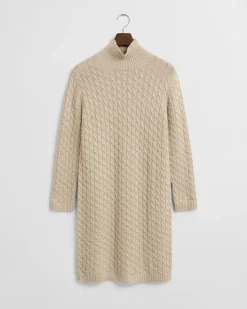Gant naisten neulemekko CABLE KNIT DRESS, kitti