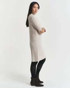 Gant naisten neulemekko CABLE KNIT DRESS, kitti