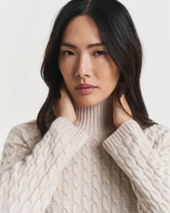 Gant naisten neulemekko CABLE KNIT DRESS, kitti