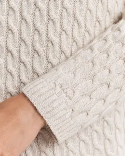 Gant naisten neulemekko CABLE KNIT DRESS, kitti