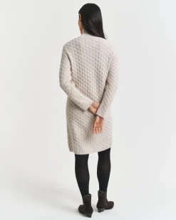 Gant naisten neulemekko CABLE KNIT DRESS, kitti