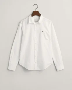 Gant naisten paitapusero, SLIM STRETCH OXFORD SHIRT Valkoinen
