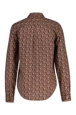 Gant naisten paitapusero, REG G PRINT COT VOILE SHIRT Kuosillinen Beige