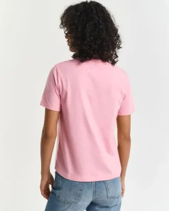 Gant naisten t-paita, REG TONAL GRAPHIC SS T-SHIRT Vaaleanpunainen