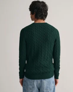 Gant neule, COTTON CABLE Armeijanvihreä