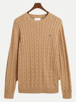 Gant neule, COTTON CABLE Beige