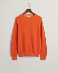 Gant neule, COTTON PIQUE C-NECK Oranssi