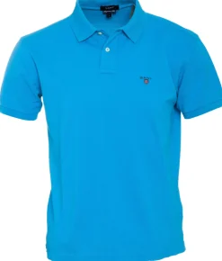 Gant Pikeepusero, Solid Pique Regular Fi Turkoosinsininen